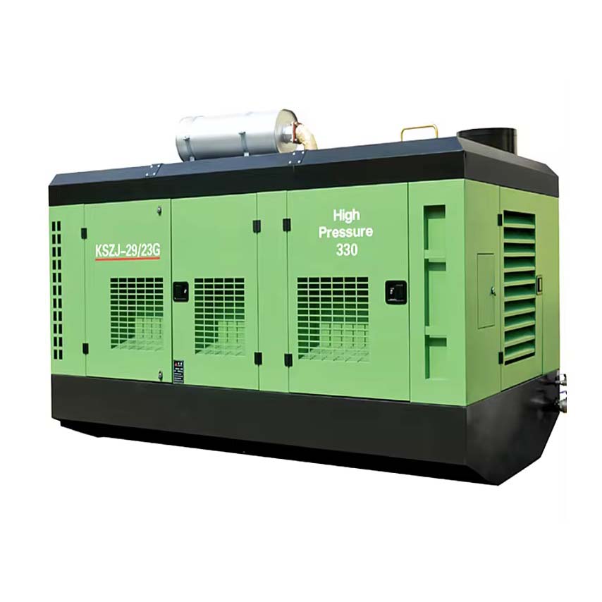 Compresseur d'air stationnaire à vis pour forage de puits moteur diesel KSZJ-18